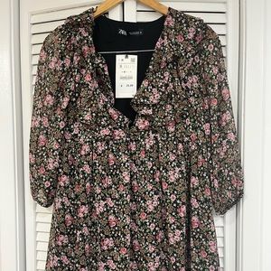Zara Floral Dress size S NWT